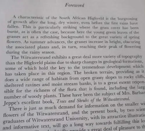 Wild Flowers Of The Witwatersrand – Annabelle Lucas secondhand book