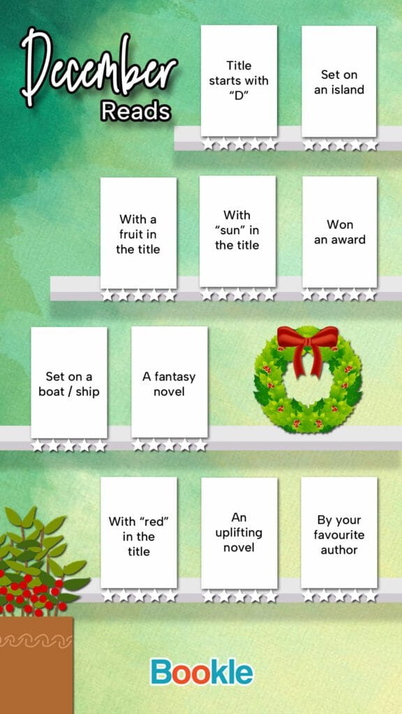 December reading challenge with prompts