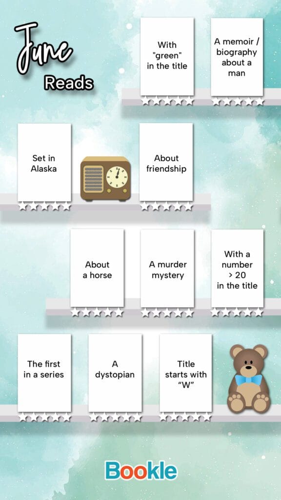 June reading challenge with prompts