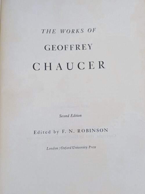 The Works Of Geoffrey Chaucer secondhand book