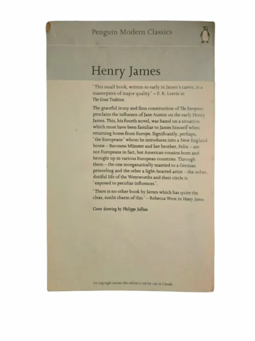 The Europeans – Henry James secondhand book