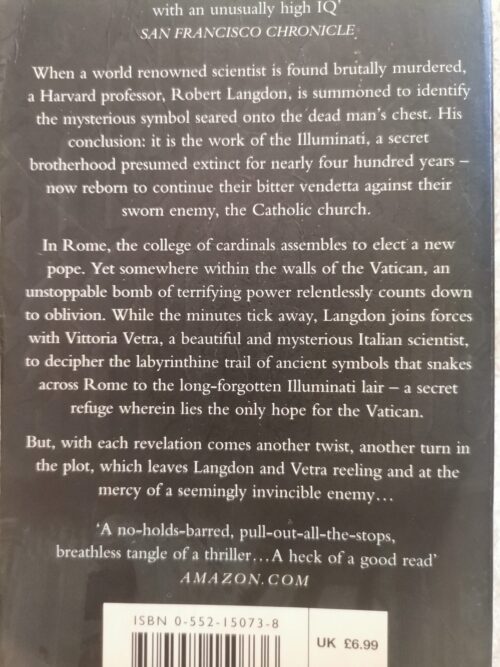 Angels And Demons – Dan Brown secondhand book