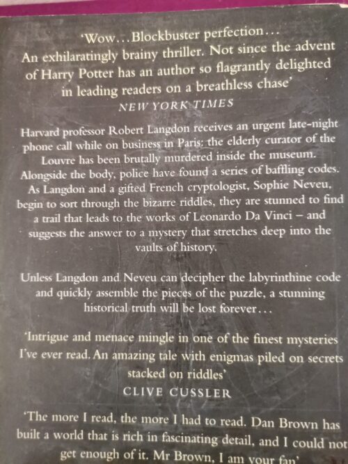 The Da Vinci Code – Dan Brown secondhand book