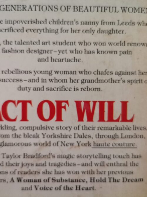Act Of Will – Barbara Taylor Bradford secondhand book