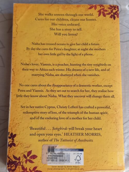Songbirds – Christy Lefteri secondhand book