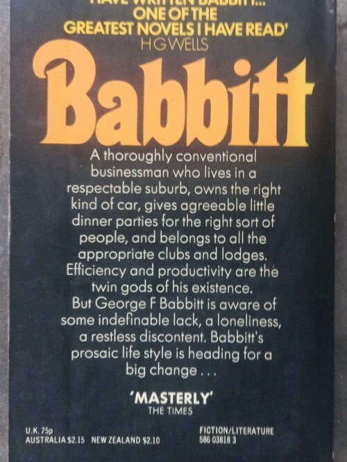 Babbitt — Sinclair Lewis secondhand book
